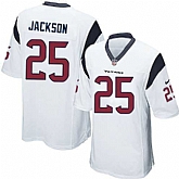 Nike Men & Women & Youth Texans #25 Jackson White Team Color Game Jersey,baseball caps,new era cap wholesale,wholesale hats